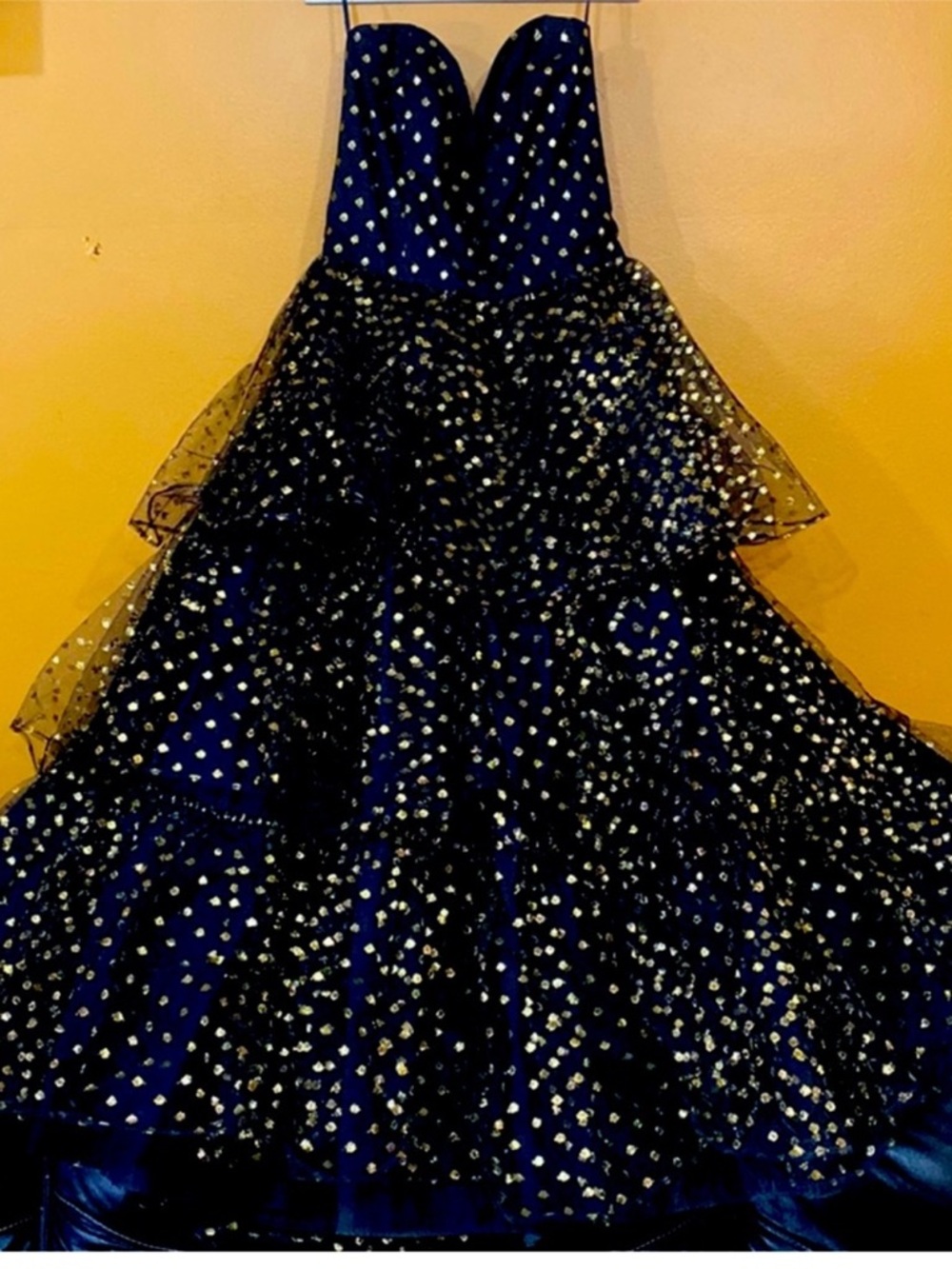 X Gigi’s Closette Vintage Gold Goth Revival Poufy dress Sweetheart …
